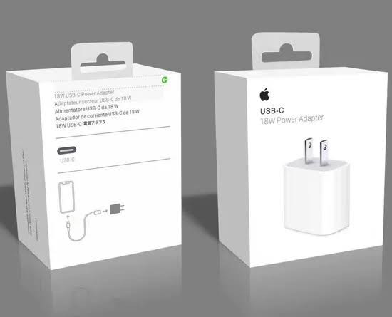 آداپتور شارژ 18w آیفون اورجینال شارژ سریع